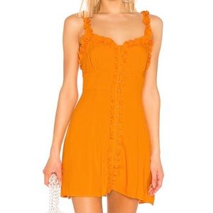 Marigold ruffle mini dress by ASTR the label - S